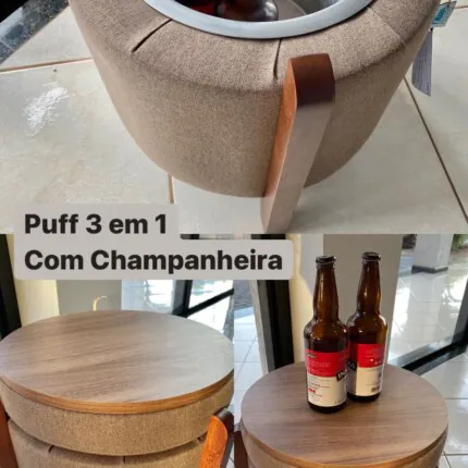 Puff Mesa 3 em 1 com Baldinho para gelo (3597) - Imagem 2