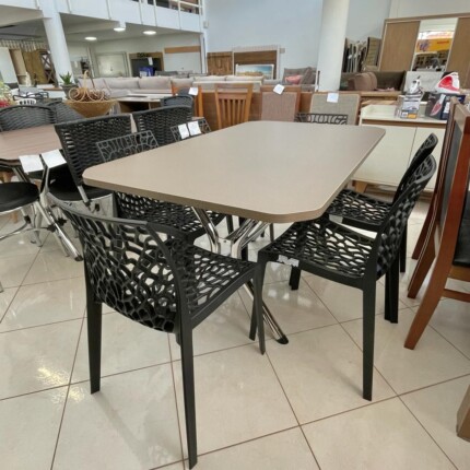 Mesa Retangular 1,50m (1585) com 6 Cadeiras Gruvyer (6836) - Imagem 1