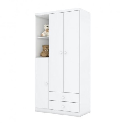 Roupeiro 91cm Bala de Menta Branco (2589) - Imagem 4