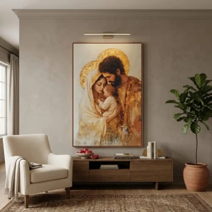 Quadro Sagrada Família 1,05m x 1,55m em Canva (4608)