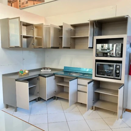 Cozinha de Canto 100% MDF com Vidros Reflecta Connect 1,60m x 2,70m (4146) - Imagem 3