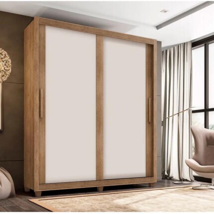 Roupeiro 2,01m 2 Portas Deslizantes Zurique MDF (4515) - Imagem 5