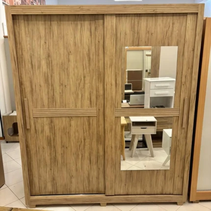 Roupeiro 2,01m 2 Portas Deslizantes Zurique com 1 Espelho (4515)