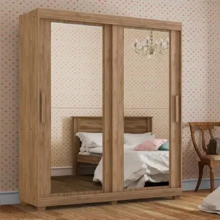 Roupeiro 2,01m 2 Portas Deslizantes Zurique com 2 Espelhos (4515)