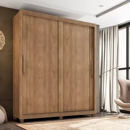 Roupeiro 2,01m 2 Portas Deslizantes Zurique MDF (4515) - Imagem 7