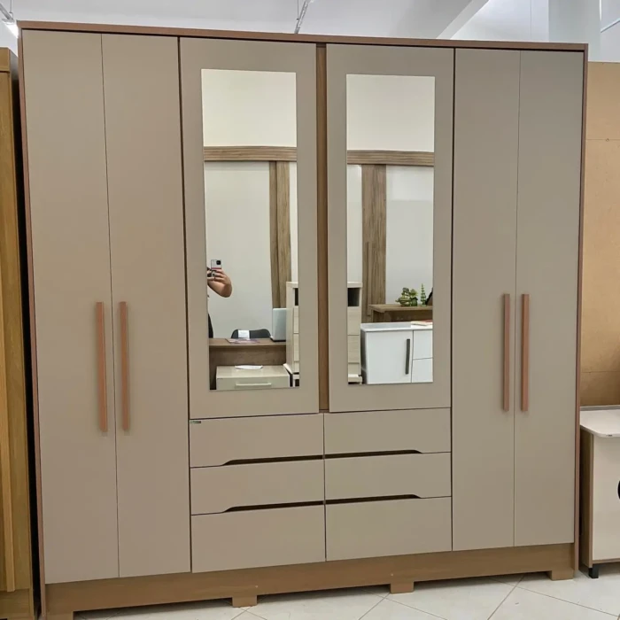 2,16m - Moval - Roupeiro San Francisco FREIJO-FENDI com Espelho (CD 5530) (7) foto