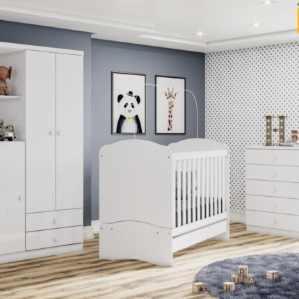 Quarto Infantil Bala de Menta Branco - 03 Peças - Imagem 3