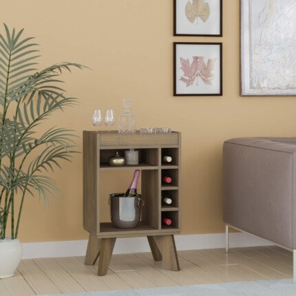 Bar Drink Compacto com Adega Madeirado (6223) - Imagem 1