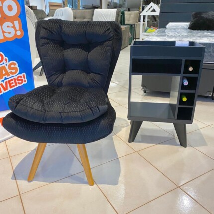 Bar Drink Compacto com Adega Preto (6575) - Imagem 2