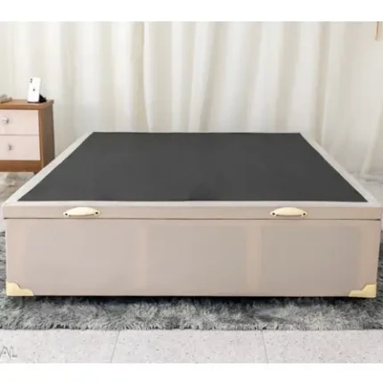 Base de Box com Baú Alto Bege – Casal 1,38m (5558) - Imagem 3