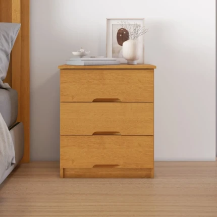 Mesa de Cabeceira 3 Gavetas Londres Peroba (3118)