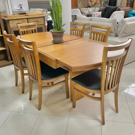Mesa Extensivel Lorena (5067) com 6 Cadeiras Larissa (2823) - Imagem 5
