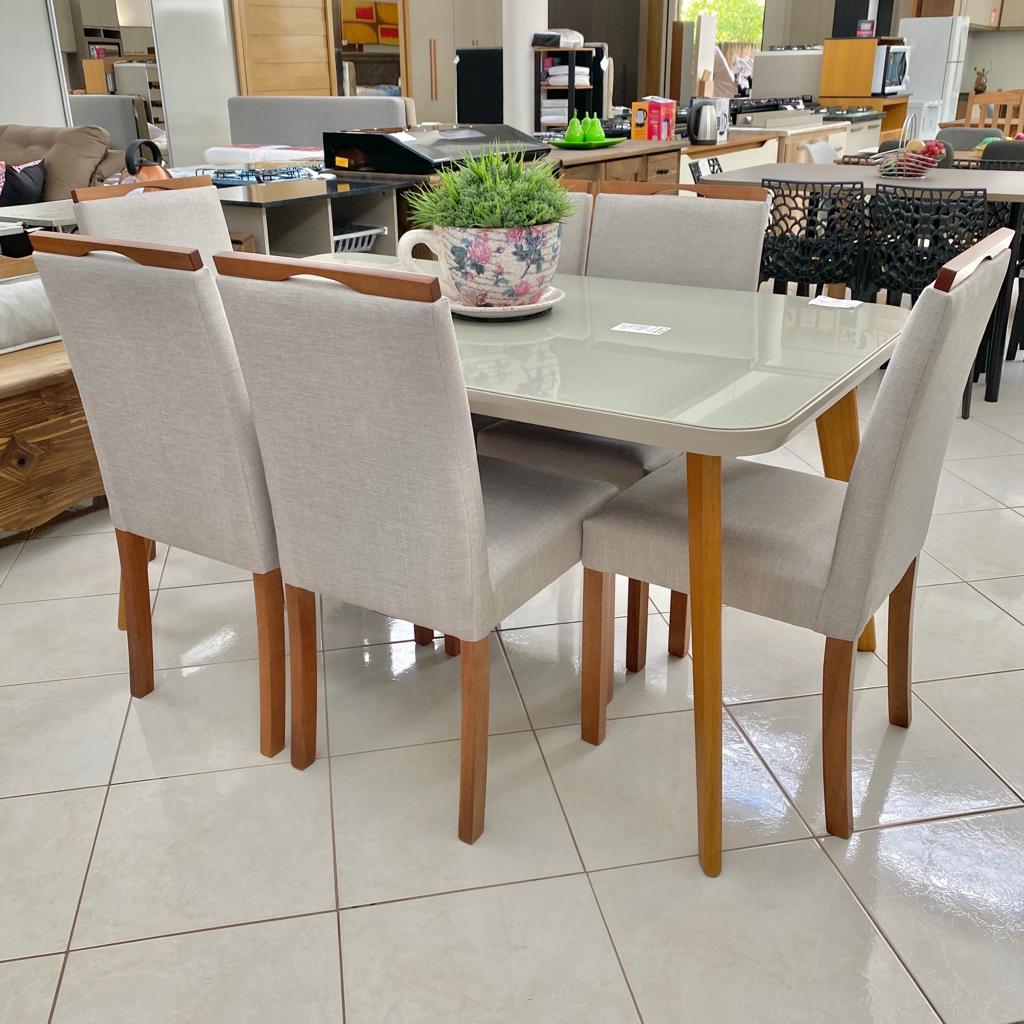 Conjunto de mesa com 6 cadeiras para area externa - Rafaele