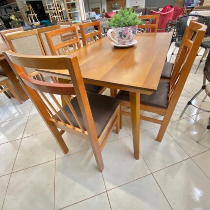 Mesa California 1,60m (218) com 6 Cadeiras Paris (4122) - Imagem 1