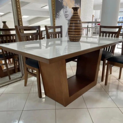 Mesa Veneza 1,80m (5852) com 6 Cadeiras Larissa (2823) - Imagem 3