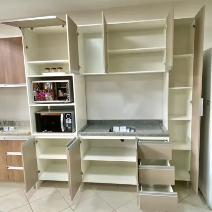 Cozinha 2,20m 100% MDF-BP Linho (1084) - Imagem 2