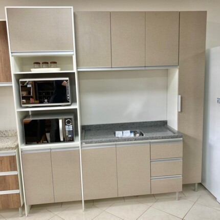 Cozinha 2,20m 100% MDF-BP Linho (1084) - Image 5