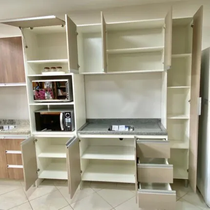 Cozinha 2,20m 100% MDF-BP Linho (1084) - Imagem 6