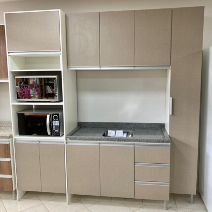 Cozinha 2,20m 100% MDF-BP Linho (1084) - Image 7