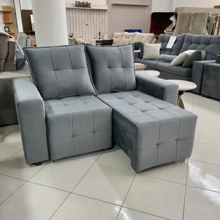Sofá 3 e 2 Lugares Retrátil Fascinio Cinza (1778) - Imagem 5