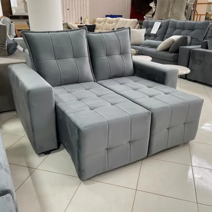 Sofá 3 e 2 Lugares Retrátil Fascinio Cinza (1778) - Imagem 6
