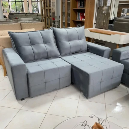 Sofá 3 e 2 Lugares Retrátil Fascinio Cinza (1778) - Imagem 4