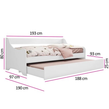 Bi Cama de Solteiro Baba Paixão com cama Auxiliar (1116-2316) - Imagem 4