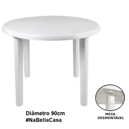 Mesa Plástico (542) com 4 Cadeiras Atalaia Tramontina (3864) - Imagem 2