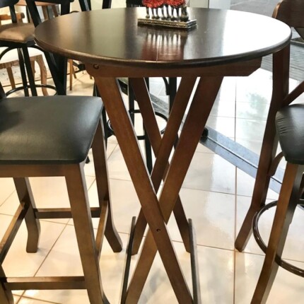Mesa Alta Bistro em Madeira - Dobravel (5272) - Image 4