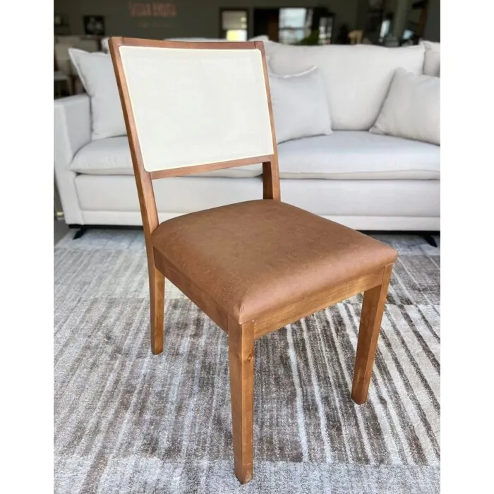 Rogar - Cadeira Relax 06 Noce Assento Marrom CA-03 (CD 4487)