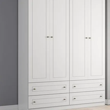 Roupeiro 1,59m Americano 4 Portas MDF (5810) - Imagem 4