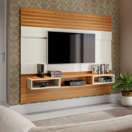 Painel 1,80m PA21 em MDF Off White (5853) - Imagem 2