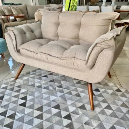 Poltrona 2 Lugares Lora Opala Extra Macia tecido Linho (5252)