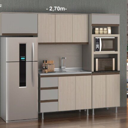 Cozinha 2,70m Luana 100% MDF Modulada (1430) - Imagem 7