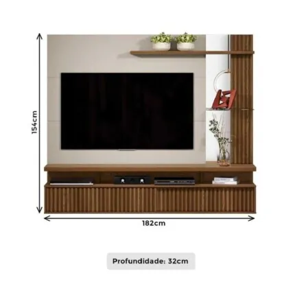 Painel 1,82m Maragogi Ripado com Espelho (3444) - Imagem 3