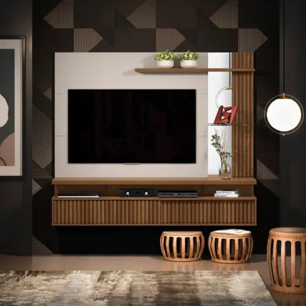 Painel 1,82m Maragogi Ripado com Espelho (3444) - Imagem 1
