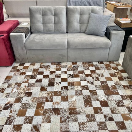 Tapete 2,00 x 1,50m Couro Legítimo Saltepepper (3600) - Imagem 1
