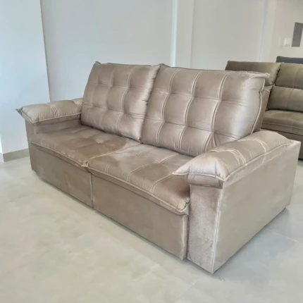 Sofá 2,20m Halland Veludo Soft Bege (1743)
