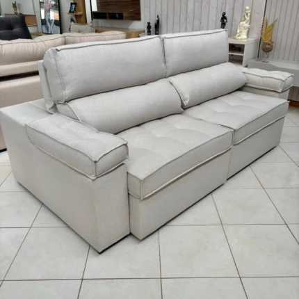 Sofa 2,24m Serenade Linho com Braço Almofadado (2133) - Imagem 3