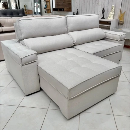 Sofa 2,24m Serenade Linho com Braço Almofadado (2133)