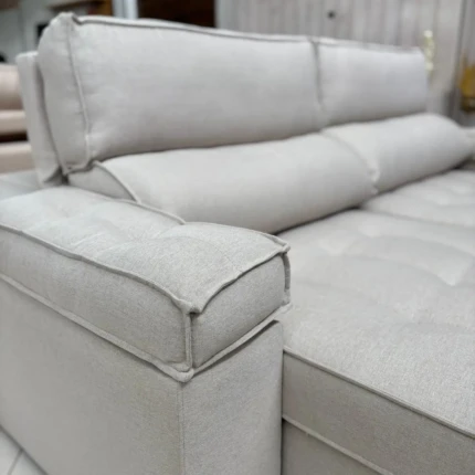 Sofa 2,24m Serenade Linho com Braço Almofadado (2133) - Imagem 6