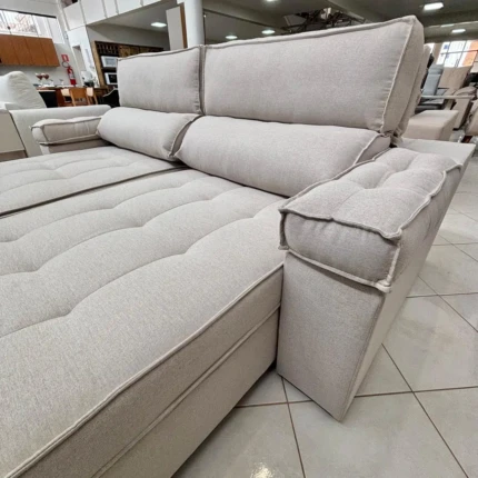 Sofa 2,24m Serenade Linho com Braço Almofadado (2133) - Imagem 4