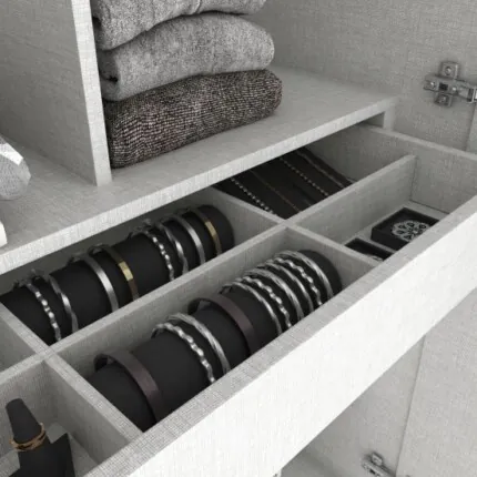 Roupeiro 2,56m 6 Portas Verona Off White (759) - Imagem 2