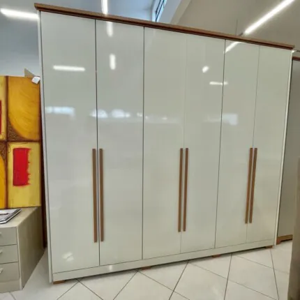 Roupeiro 2,56m 6 Portas Verona Off White (759) - Imagem 1