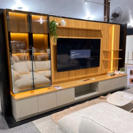 Home Magnum com LED e Cristaleira 2 Portas (2305-1)