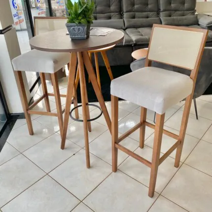 Kit Mesa Bistro Elize com 02 Banqueta Relax com Tela (846-3620)