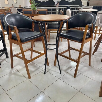 Kit Mesa Bistro com 2 Banquetas Dora com Braços (4376-5926) - Imagem 1