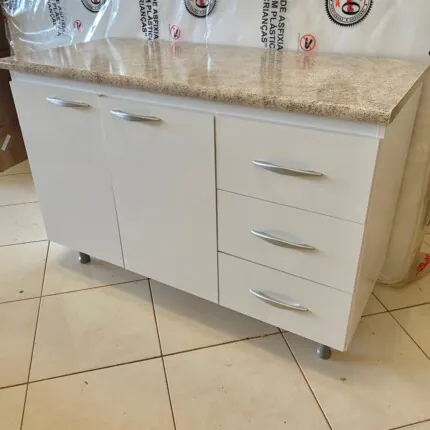 Balcao 1,18m 2 Portas 3 Gavetas com Tampo (314-3242) - Imagem 5