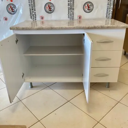 Balcao 1,18m 2 Portas 3 Gavetas com Tampo (314-3242) - Imagem 3