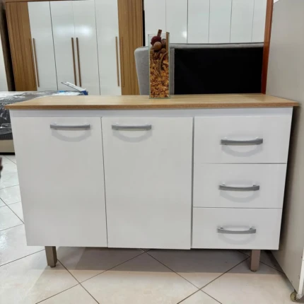 Balcao 1,18m 2 Portas 3 Gavetas com Tampo (314-3242) - Imagem 6